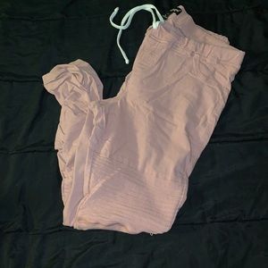 Mauve zipper over knee Joggers